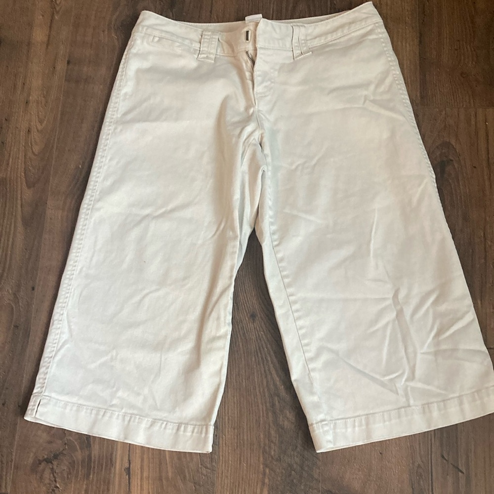 LONDON JEAN Cream Cropped Pants size 2